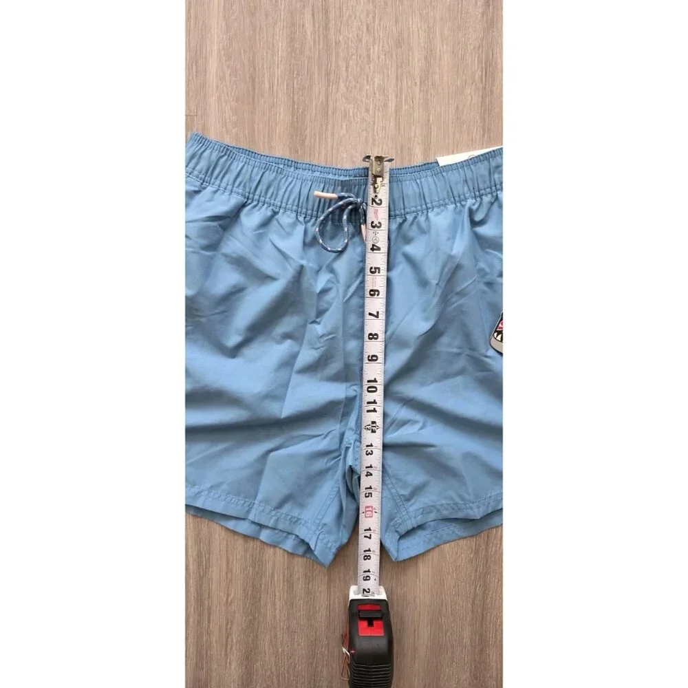 Party Sharks Swim Trunks XL Blue Graphic Beach Shorts‎ Mesh Lined